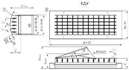 Решетки для круглых воздуховодов Арктос КДУ - чертеж