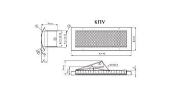 Решетки для круглых воздуховодов Арктос КПУ - чертеж