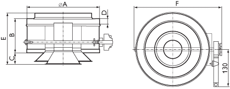 Сопловые воздухораспределители Polar Bear SMK 200-E1, SMK 250-E1, SMK 315-E1, SMK 400-E1, SMK 500-E1 - технический рисунок